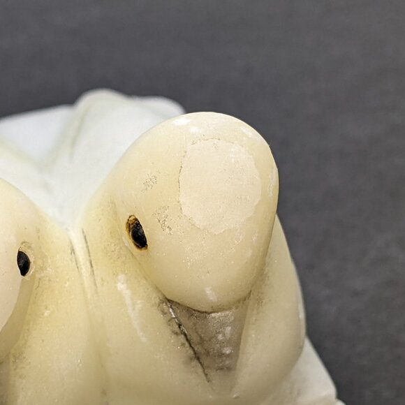 Beautiful Vintage Pair of White Marble Doves Birds Bookends Italy, numbered. - Picture 13 of 16